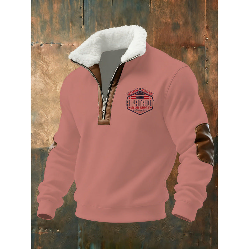 Herren Klassischer Kapuzenpullover mit Fleece-Detail Drune