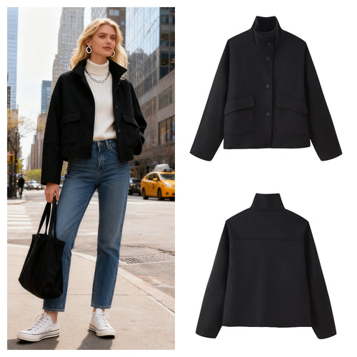 Damen komfortable Übergangsjacke aus weichem Material Drune