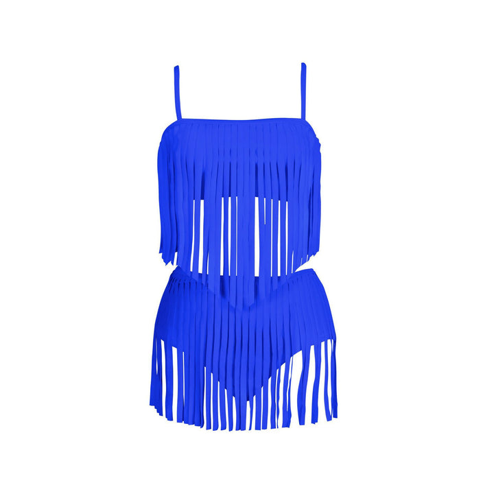 Damen Fransen-Bikini-Set mit modischem Oberteil und figurbetontem Unterteil Drune