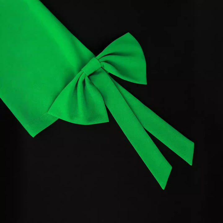 Damen Falten Kleid mit eleganter Kragen- und Ärmelgestaltung Drune