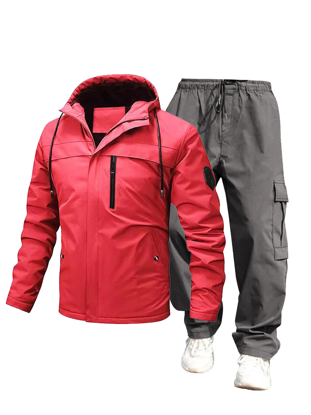 Herren Wetterfeste Outdoor-Jacke und Cargo-Hose Drune