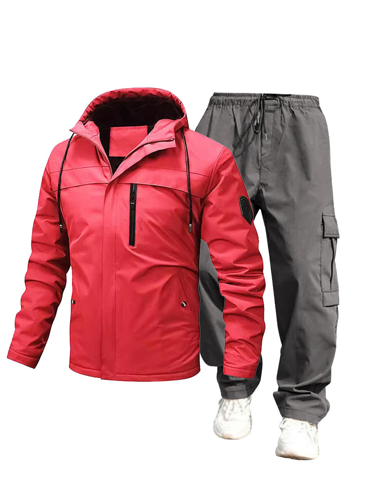Herren Wetterfeste Outdoor-Jacke und Cargo-Hose Drune