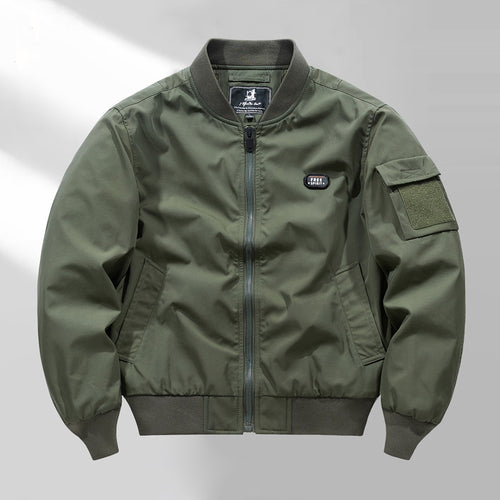 Herren Flieger‑Bomberjacke mit Ärmel‑Utilitytasche, windabweisendem Baumwollmix und Rippbündchen Drune