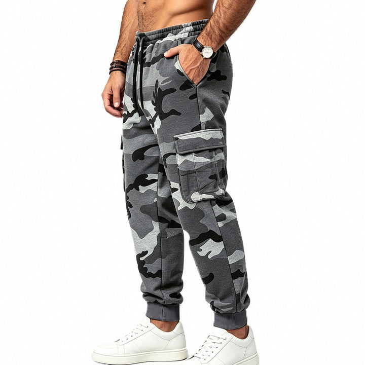 Herren Cargojogginghose mit elastischem Bund, mehreren Taschen und sportiver Passform Drune