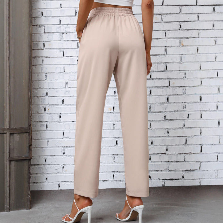 Damen luftige Freizeithose mit elastischem Bund und seitlichen Eingrifftaschen Drune