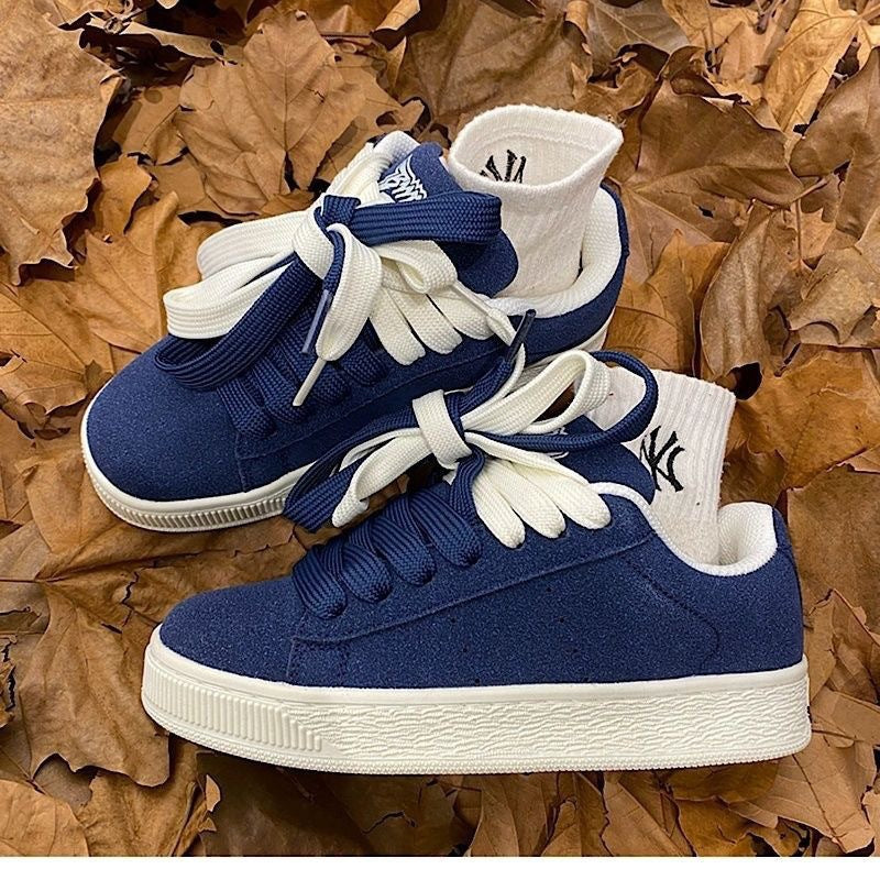 Damen Sportliche Sneakers mit Knotenschnürung und flexiblem Obermaterial Drune