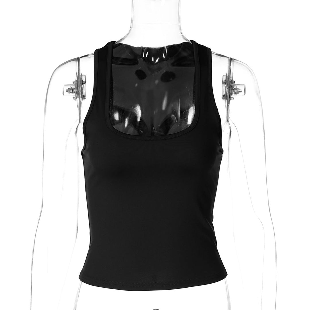 Damen Sportliches Tanktop mit breiten Trägern Drune
