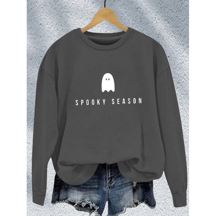 Unisex nan lässiges Halloween Sweatshirt mit Gespenst-Print und Oversize-Schnitt Drune