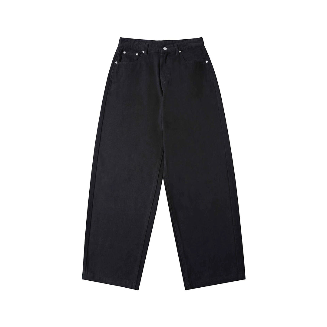 Damen High‑Waist Cropped-Jeans mit weitem Bein und Five‑Pocket Details Drune
