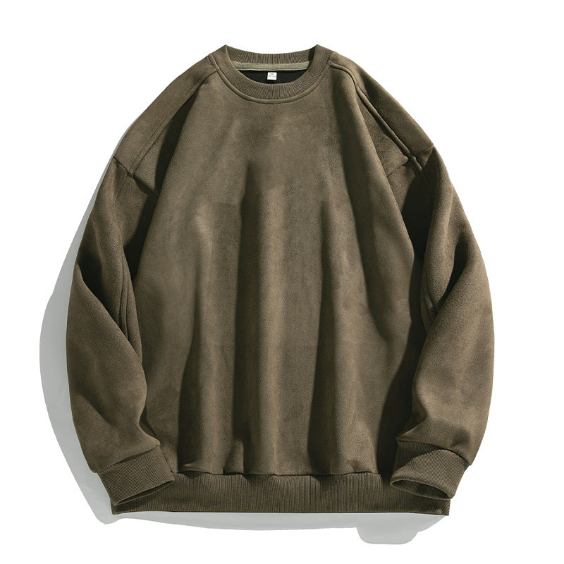Unisex Puristisches Oversize-Rundhals-Sweatshirt mit Drop-Shoulder und gebürstetem Innenfutter Drune