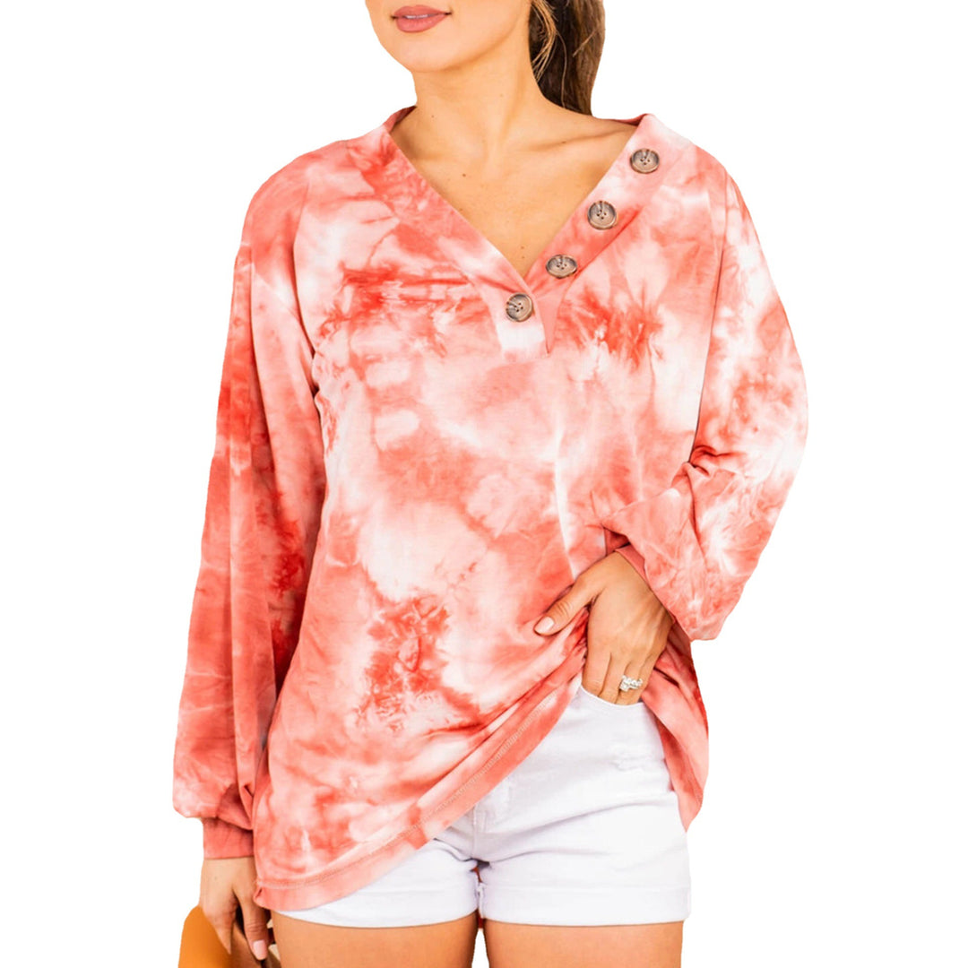 Damen Lässiges Oversized-Hemd mit Knopfleiste Drune