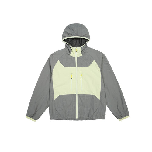 Unisex Leichte Kapuzen-Windjacke mit Ripstop‑Material, Colourblock‑Einsätzen und Fronttaschen Drune