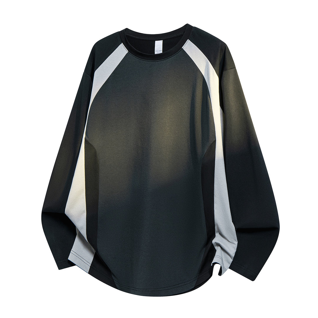 Herren Oversized Performance-Langarmshirt mit Raglanärmeln und Mesh‑Einsätzen Drune