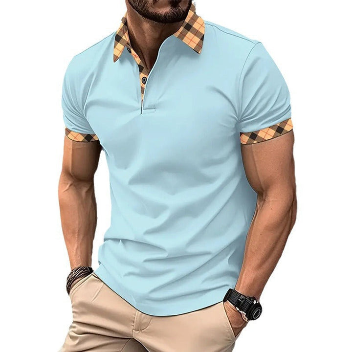Herren Polohemd mit modernem Karokragen und feuchtigkeitsregulierender Technologie Drune