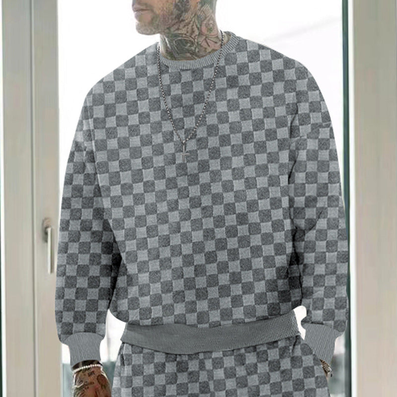 Herren bequemer Sweatshirt mit stilvollem Strukturdesign und elastischem Bündchen Drune
