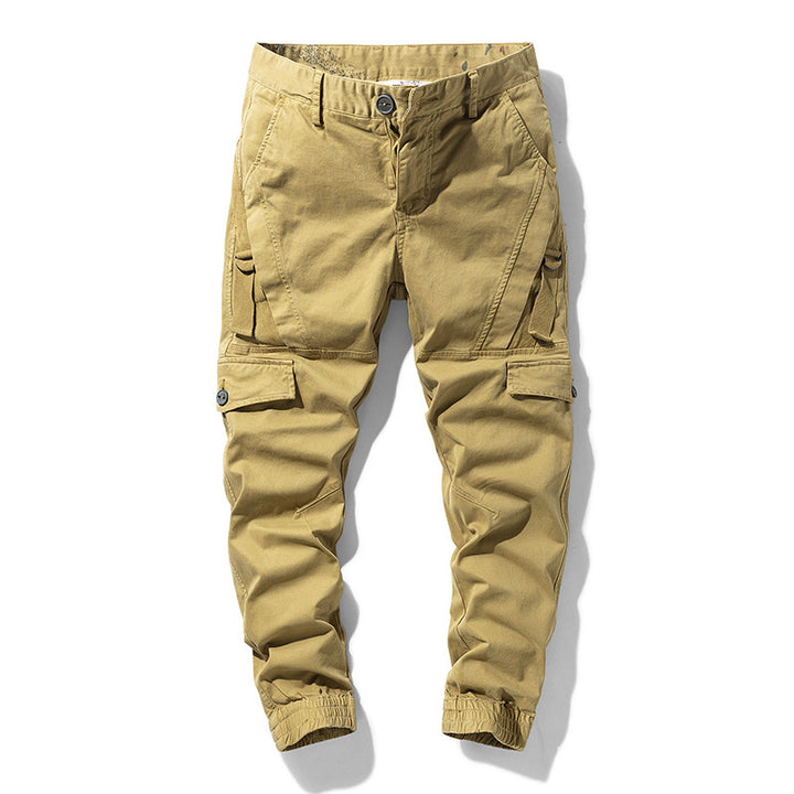 Herren Funktionale Tapered-Cargohose im Joggerstil mit Elastikbündchen und Mehrfachtaschen Drune