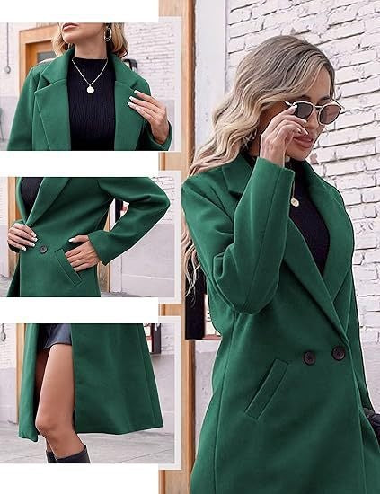 Damen Eleganter Wollmantel