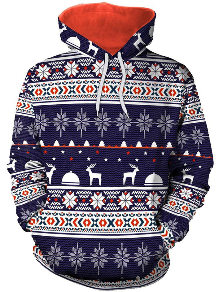 Damen Humorvoller Weihnachts-Kapuzenpullover Drune