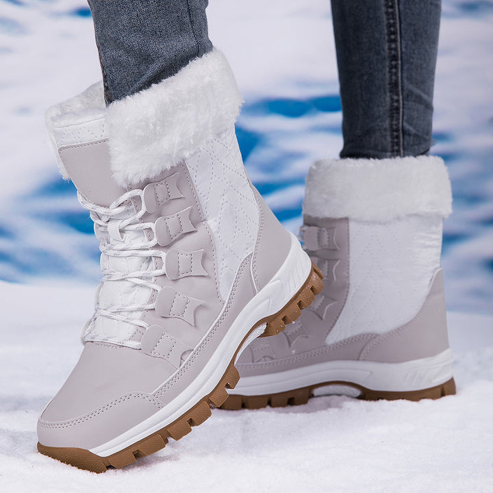 Damen Winter-Wanderstiefel mit isolierender Fütterung und rutschfester Sohle Drune
