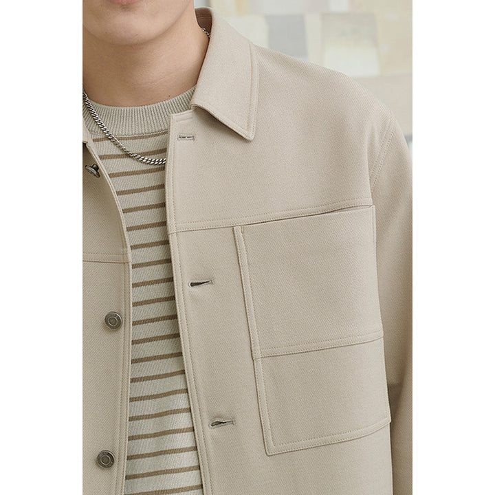 Herren Boxy-Hemdjacke mit großformatigen aufgesetzten Brusttaschen Drune