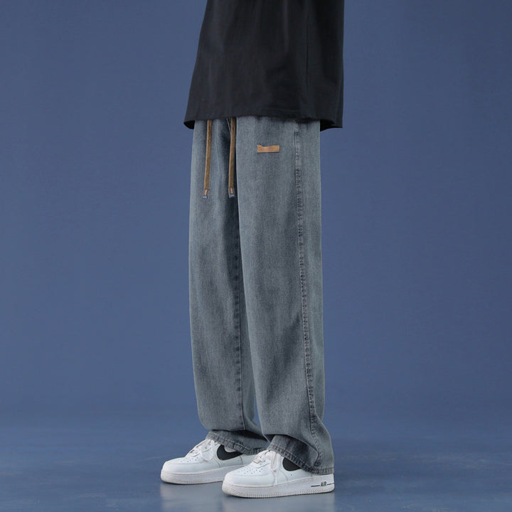 Herren Bequeme Weitgeschnittene Freizeithose