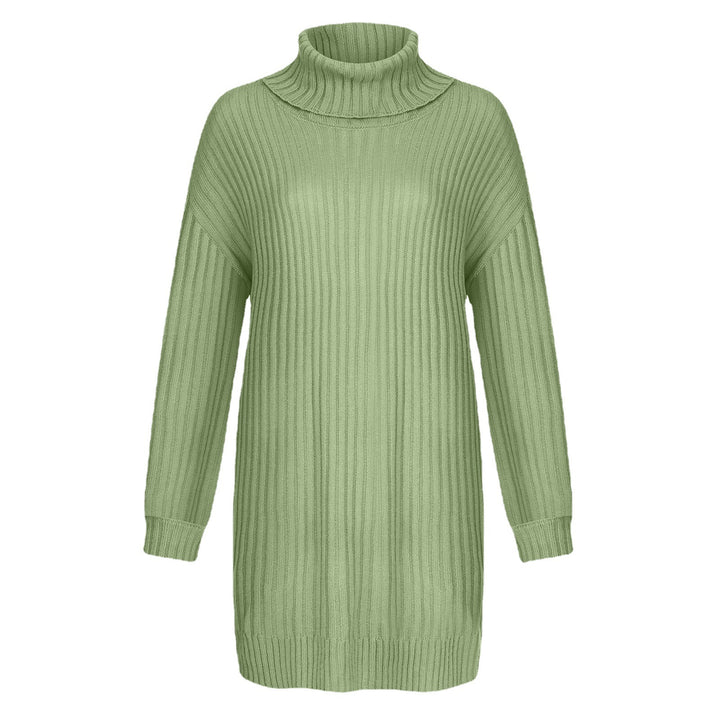 Damen Gerippter Rollkragen-Tunika mit kastigem Oversize-Schnitt Drune