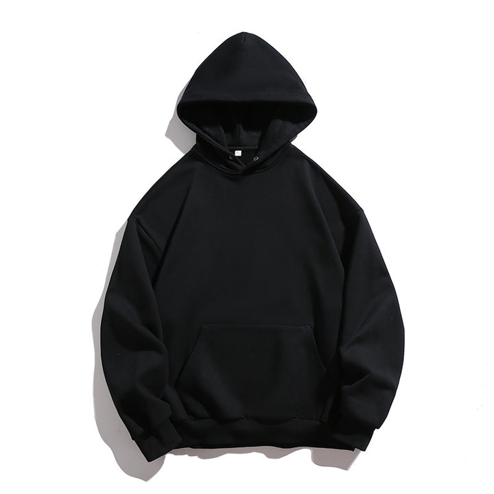 Unisex Relaxed-Fit Baumwollmix-Kapuzenpullover mit vorgewaschter Optik und Kängurutasche Drune