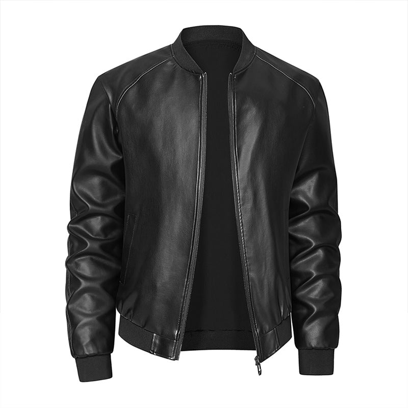 Herren Hochwertige Kunstleder-Bomberjacke Drune