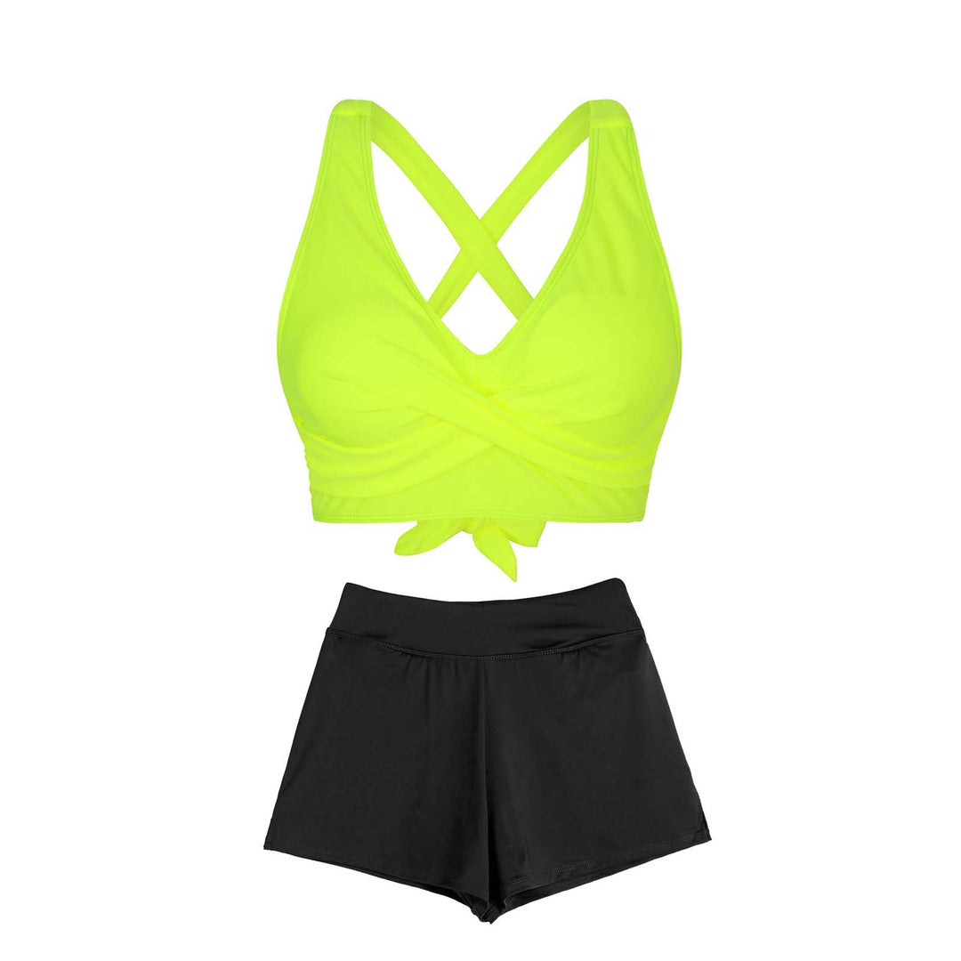 Damen Zweiteiliger Badeanzug mit floralem Design Drune