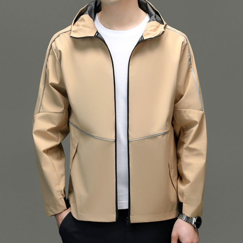 Herren Funktionsjacke mit sportlichem Stehkragen und reflektierenden Akzenten Drune