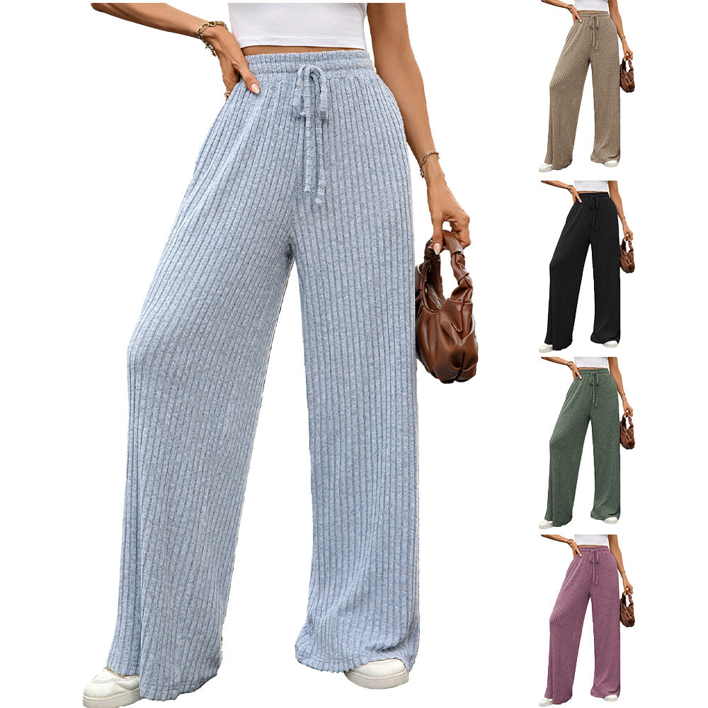 Damen weite Ripp-Pants Drune