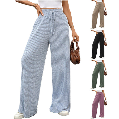 Damen weite Ripp-Pants Drune