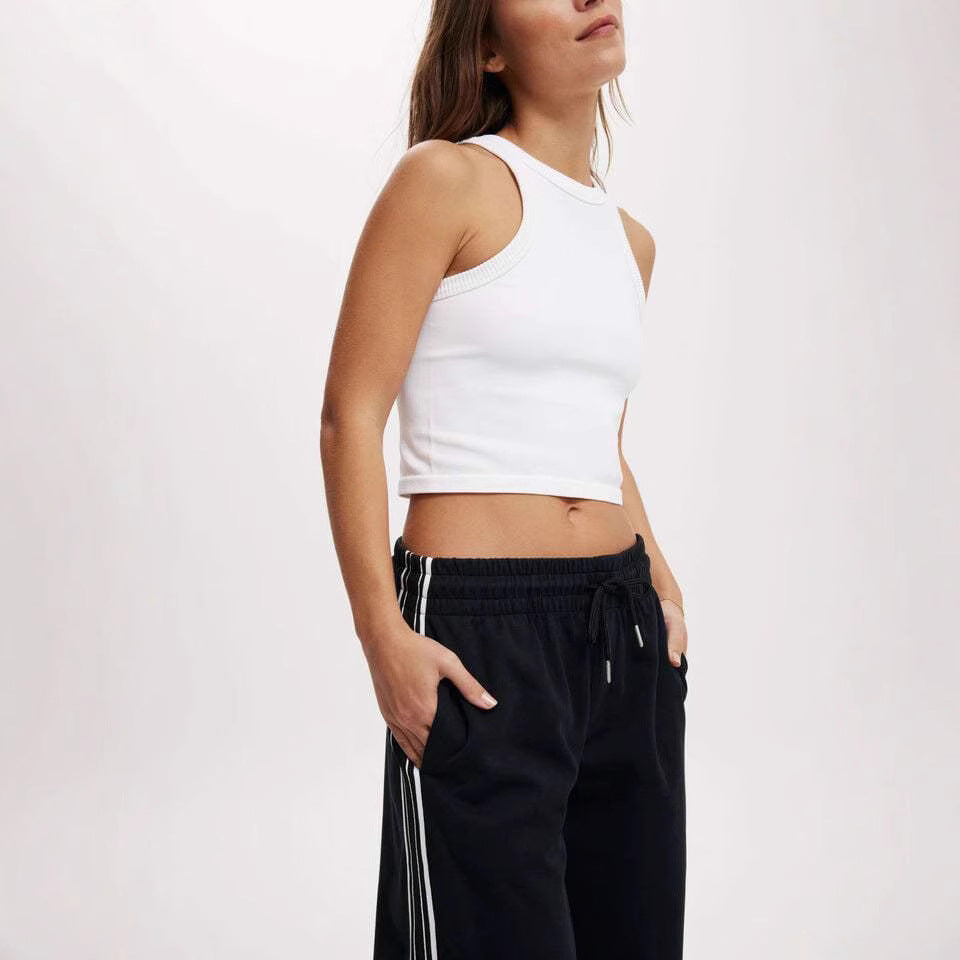 Damen Bequeme Freizeithose mit modischen Streifen Drune