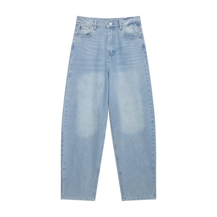 Damen Hochtaillierte kurzgeschnittene Jeans mit weitem Bein aus Denim Drune
