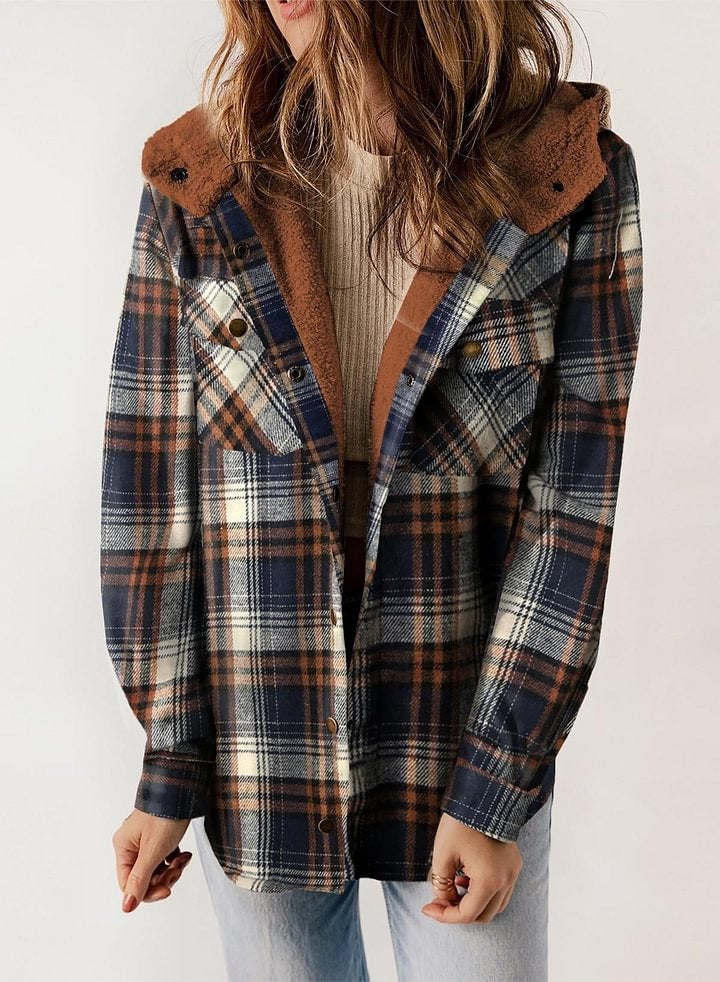 Damen Flanelljacke mit Fleecefutter Drune