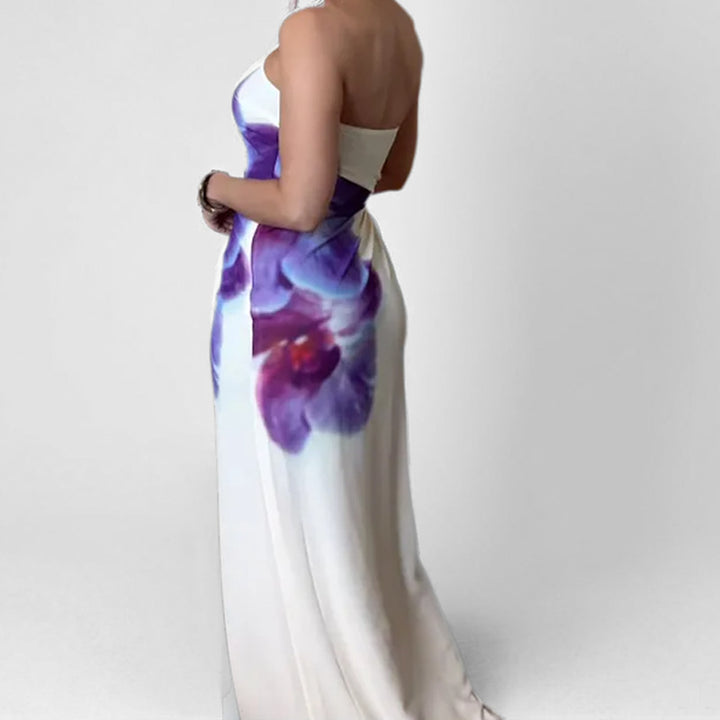 Damen Langärmliges Kleid mit raffiniertem Blumendesign Drune