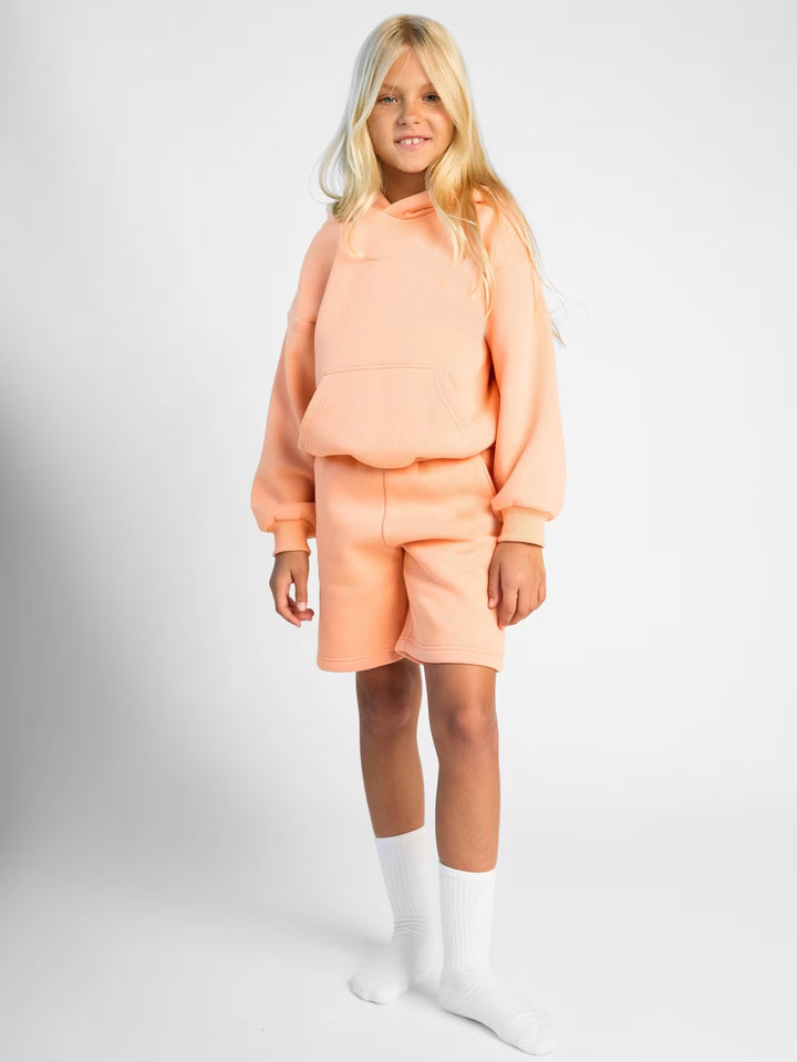 Damen Sportliches Kurzarm-Set mit Kapuze und bequemen Shorts Drune