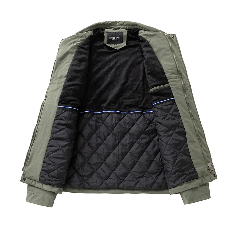 Herren Übergangsjacke mit hohem Kragen und elastischen Bündchen Drune