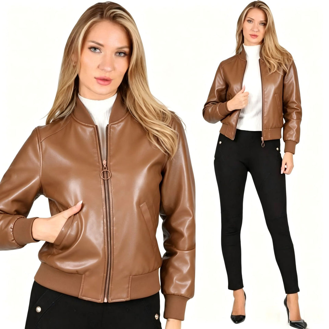 Drune | Lockere Lederjacke für Damen
