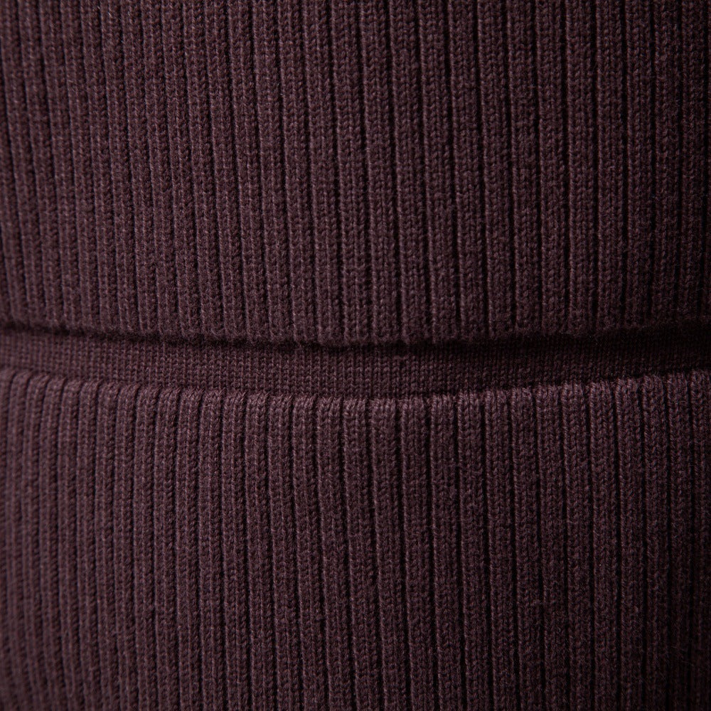 Herren Gestrickter Rundhals-Pullover mit Stepp-Optik und Rippbündchen Drune