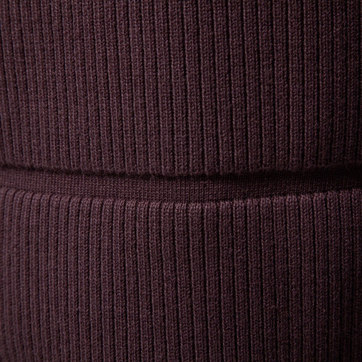 Herren Gestrickter Rundhals-Pullover mit Stepp-Optik und Rippbündchen Drune