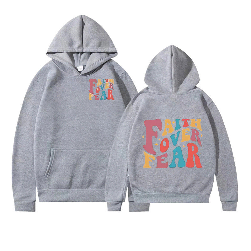 Damen Kapuzenpullover mit kreativem Schriftzug und weichem Innenfleece Drune