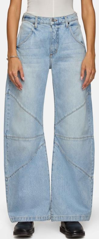Damen breite Jeans mit einzigartigem Nahtdesign im angesagten Stil Drune