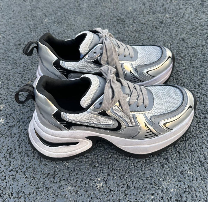 Damen Chunky Sneakers mit atmungsaktiver Oberfläche und dämpfendem Komfort Drune