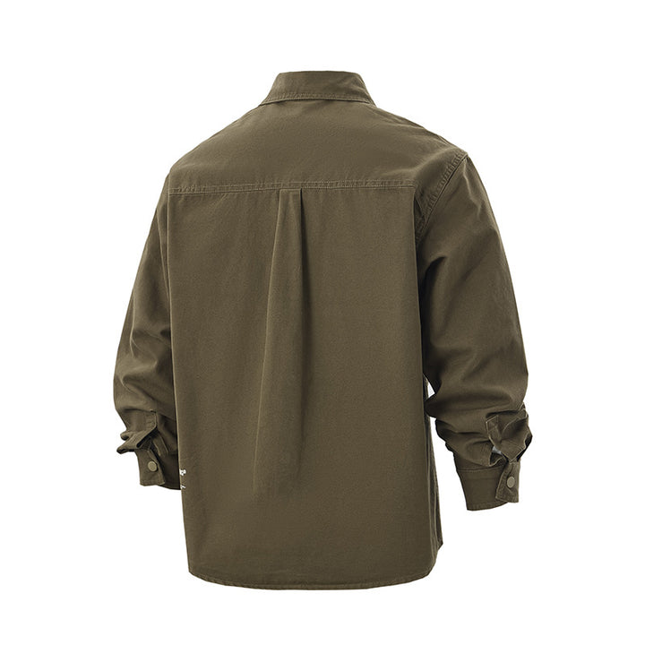 Herren Overshirt-Jacke im Workwear-Stil mit aufgesetzten Brusttaschen und Druckknopfverschluss Drune