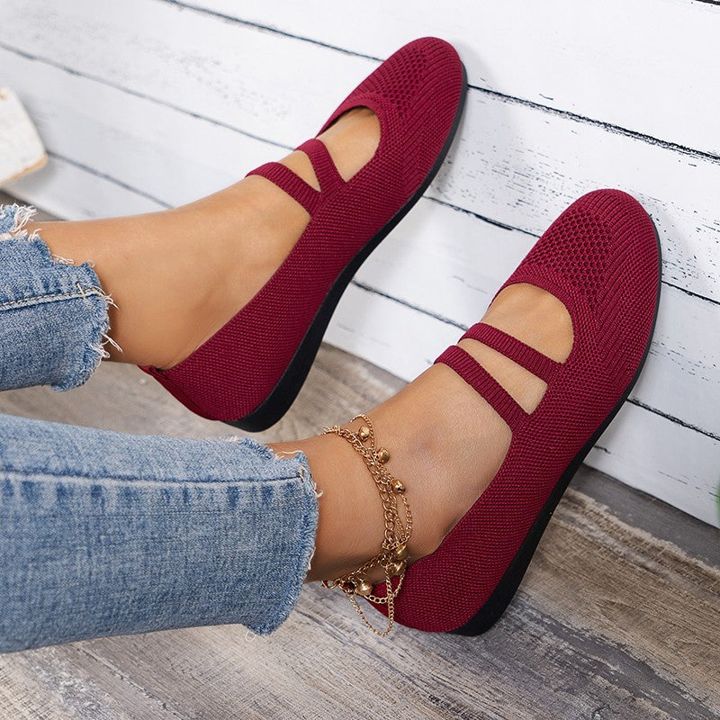 Atmungsaktive Mesh flache Schuhe Drune