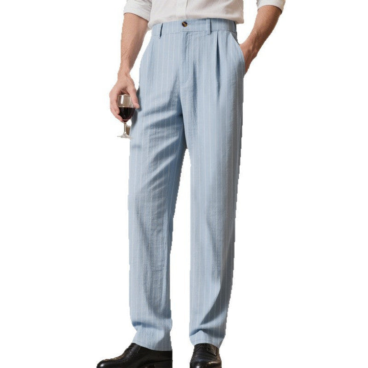 Herren elegante Anzughose mit feinem Nadelstreifen und bequemer Passform Drune