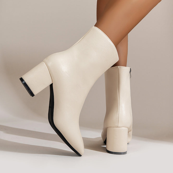 Damen Elegante Hochglanz Overkneestiefel Drune