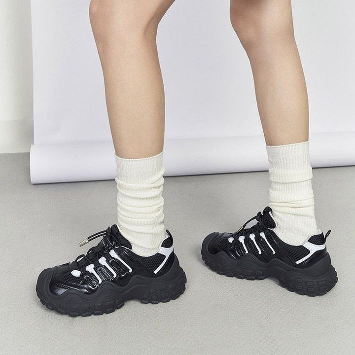 Damen Sportliche Chunky Sneakers mit atmungsaktiver Mesh-Oberfläche und robustem Profil Drune