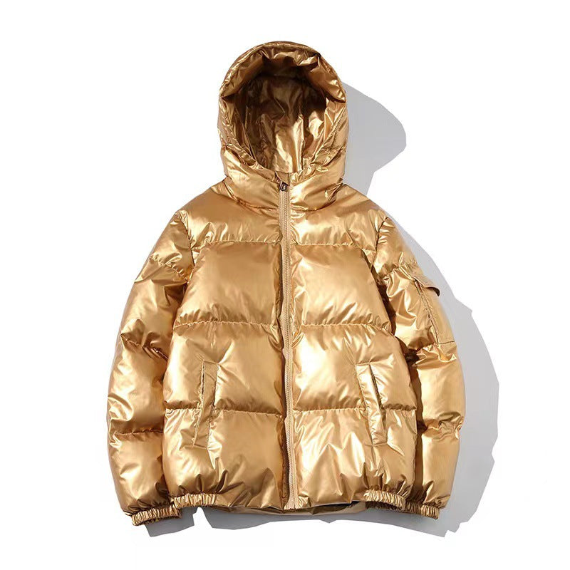Unisex nan gepolsterte Steppjacke mit Thermoisolierung, Stehkragen und Ärmeltasche Drune
